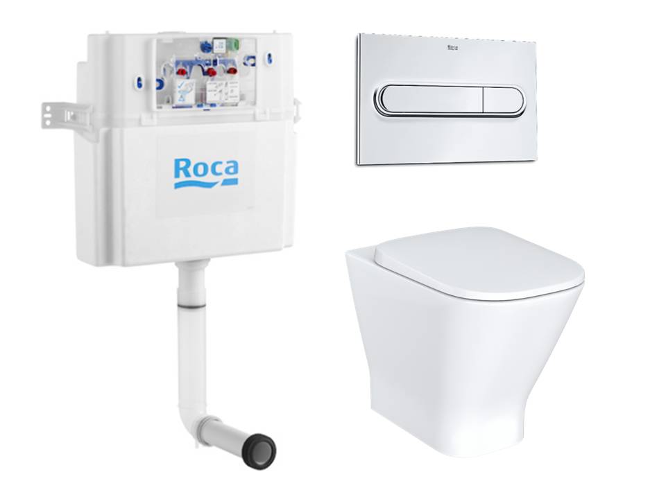 Комплект Roca Active WC ПЭК (893109000) в комплекте с приставным унитазом Roca Gap микролифт